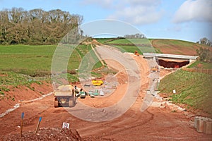 Road bridge and bypass under construction