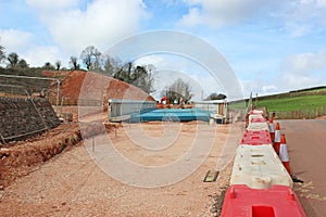 Road bridge on a construction site