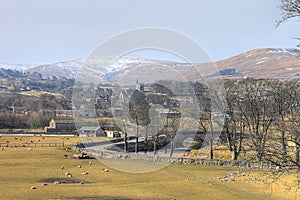 Hawes village in the Yorkshire Dales - winter