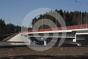 A road bridge over a river in the Karelian region