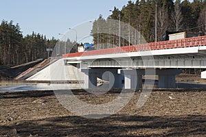 A road bridge over a river in the Karelian region