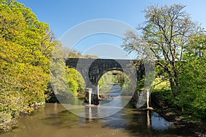 Road bridge over River Torridge near Torrington in Devon photo