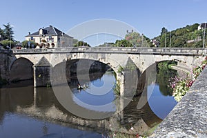 Road Bridge over River VÃÂ©zÃÂ¨re at Montignac photo
