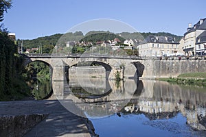 Road Bridge over River VÃÂ©zÃÂ¨re at Montignac photo