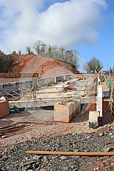 Road bridge under construction