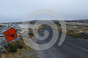 Road through the Burren National Park