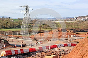 Road bypass construction site