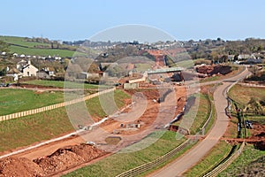 Road bypass construction site