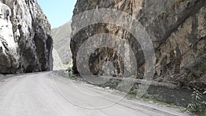 road through canon de Pato in the Andes of Peru