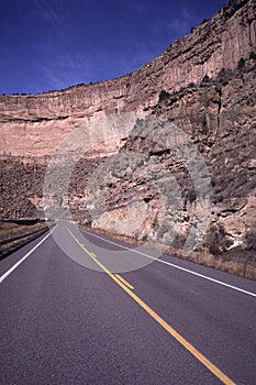 Road through canyon