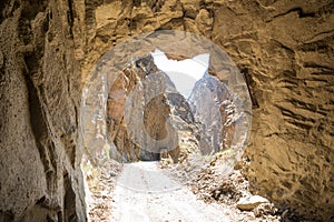 Road in canyon in Peru photo