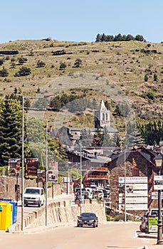 Road with cars circulating in Catalonia