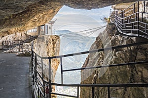 Road carved in the cliff face