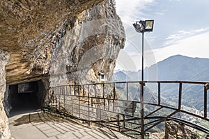 Road carved in the cliff face