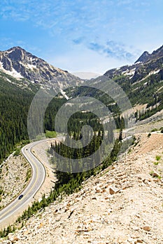 Road through Cascade Mountains Washington