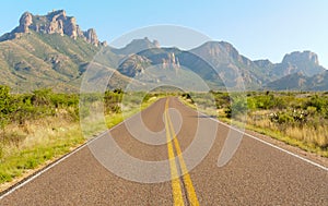 Road into the Chisos Mountains photo