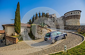 Road into the Cidneo Castle photo
