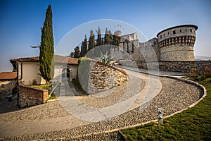 Road into the Cidneo Castle photo
