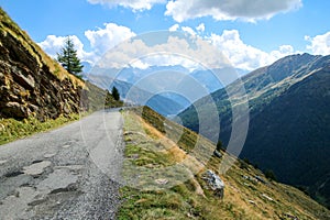 the road climbing to the Passo di Gavia