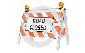 Road Closed Barricade Construction