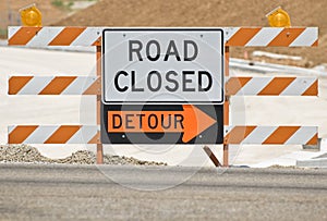 Road Closed Barrier