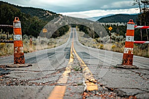 road closed ,caution for drivers