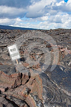 Road closed on chain of craters