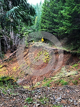 Road Closed Due To Landslide in Oregon