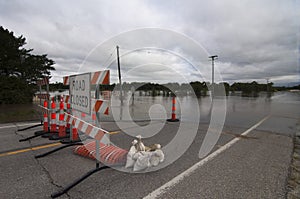 Road Closed by Flood Water