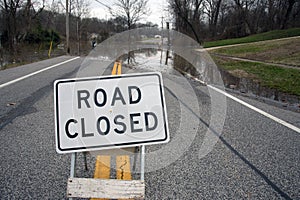 Road closed from flooding