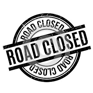 Road Closed rubber stamp