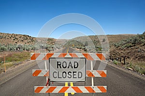 Road closed sign