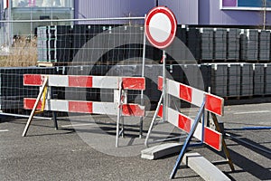 Road closed sign