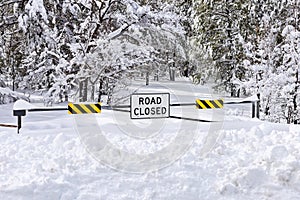 Road closed sign