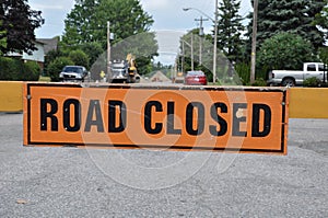 Road Closed sign