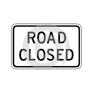 Road closed sign illustration