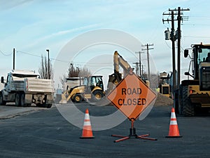 Road Closed for Work Construction