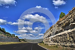 road and clouds