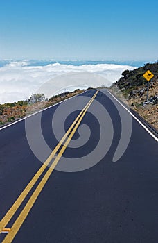 ROAD WITH CLOUDS, HAWAI