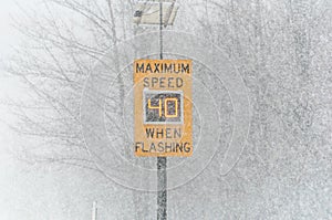 Road Conditions - Maximum Speed Limit Sign photo