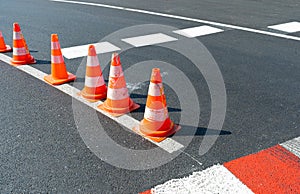 Road Cone, Construction Cone, Red Plastic Warning Sign, Road Witches' Hat, Channelizing Cone on Street