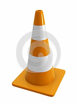 Road Cone with reflective band