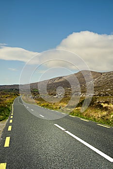 Road on Connemara mountains
