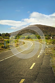 Road on Connemara mountains