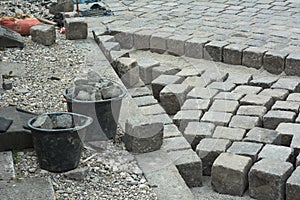 Road Construction with Cobblestone