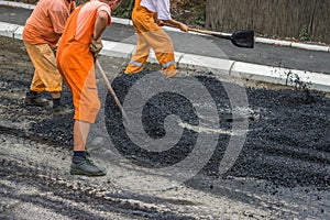 Road construction crew