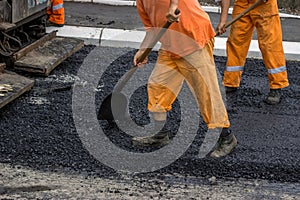 Road construction crew