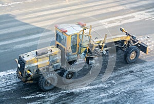 Road construction equipment.