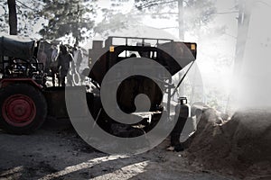 road construction in the Himalayas