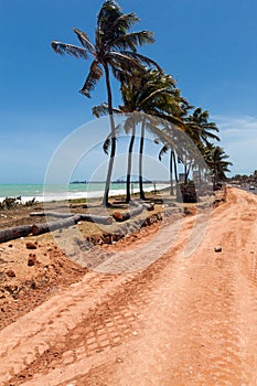 A road construction in Maceio